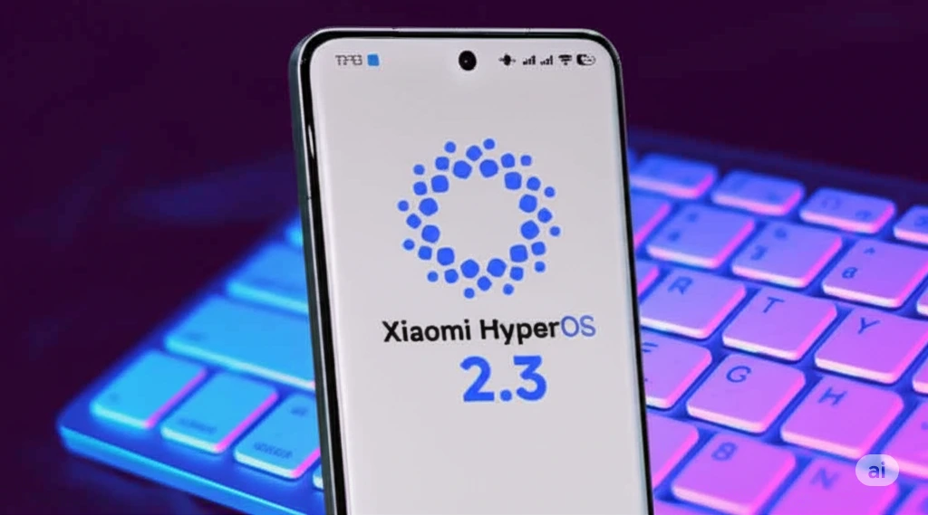 xiaomi smartphone with HyperOS 2.3 screen