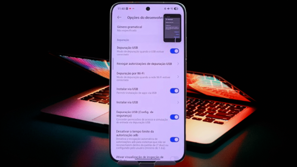 Inside Developer options, you need to activate three specific settings. First, enable USB debugging. This allows apps to access advanced system functions. Next, enable Install via USB. This option allows app installation through commands. Lastly, activate USB debugging (Security settings). This guarantees complete permissions.